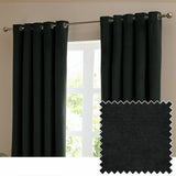 Argos Furn Ultimate Velvet Blackout Eyelet Curtains - Black - 117x137cm- Buy online at McGrocer