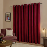 Furn Ultimate Velvet Blackout Eyelet Curtains Burgundy 117x137cm - British product