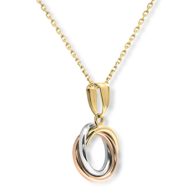 Costco 14ct tri colour gold knot pendant 18 inch (British brand)