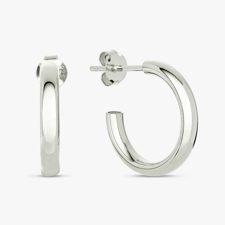 Revere sterling silver huggies hoop earrings 2.5mm, imported from the UK