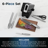 Ninja StaySharp 6 piece knife set with wood block and sharpener (British brand)