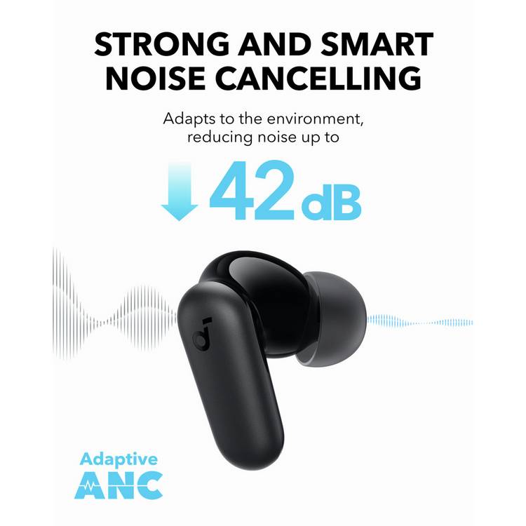 Soundcore true wireless earbuds black, imported from the UK