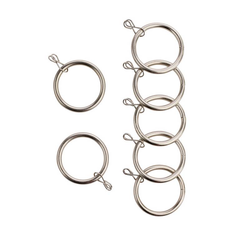 Argos Home stainless steel curtain rings 20-pack, imported from the UK