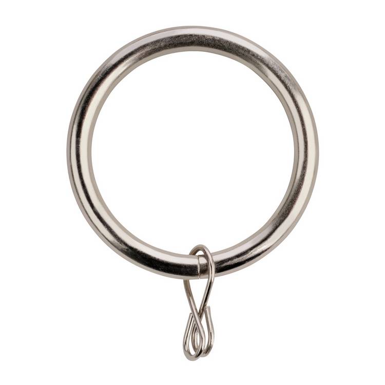 Argos Home stainless steel curtain rings 20-pack, imported from the UK