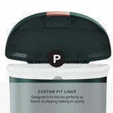 Simplehuman semi round green pedal bin 50 litre - British product