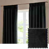 Argos Furn Ultimate Velvet Blackout Pencil Pleat Curtains Black 117x137cm- Buy online at McGrocer