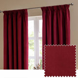 Argos Furn Ultimate Velvet Blackout Pencil Pleat Curtains Burgundy 117x137cm- Buy online at McGrocer