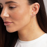Freedom gold-tone bow drop earrings 20mm, UK version