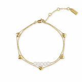 Radley double layer heart and pearl bracelet 18ct gold plated (British brand)