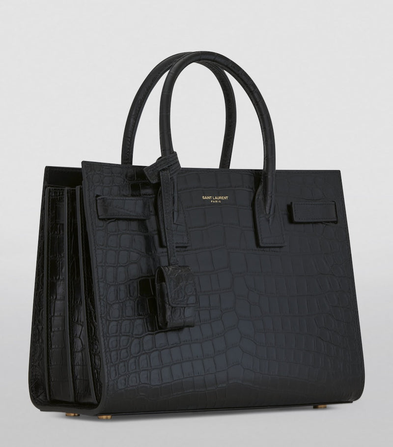 Saint Laurent Sac de Jour croc-embossed leather tote (British brand)