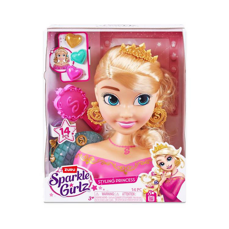 ZURU Sparkle Girlz princess hair styling set with accessories (British brand)