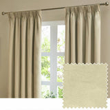 Argos Furn Ultimate Velvet Blackout Pencil Pleat Curtains Natural 117x183cm- Buy online at McGrocer