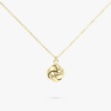 Revere gold plated silver knot pendant necklace (British brand)