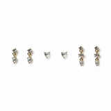 Argos Freedom Yellow Gold Crystal Stud and Drop Earrings Set of 3- Buy online at McGrocer