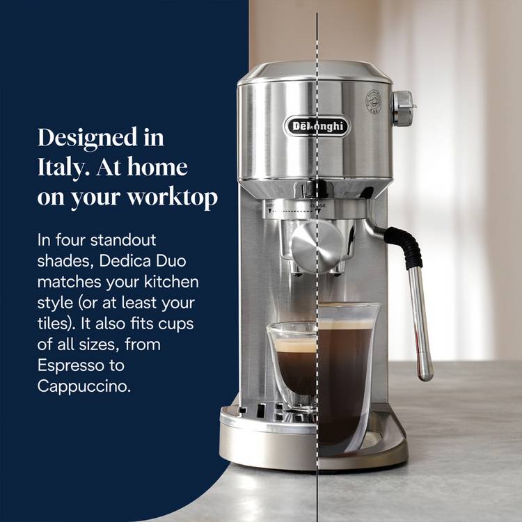 De'Longhi Dedica Duo espresso coffee machine, imported from the UK