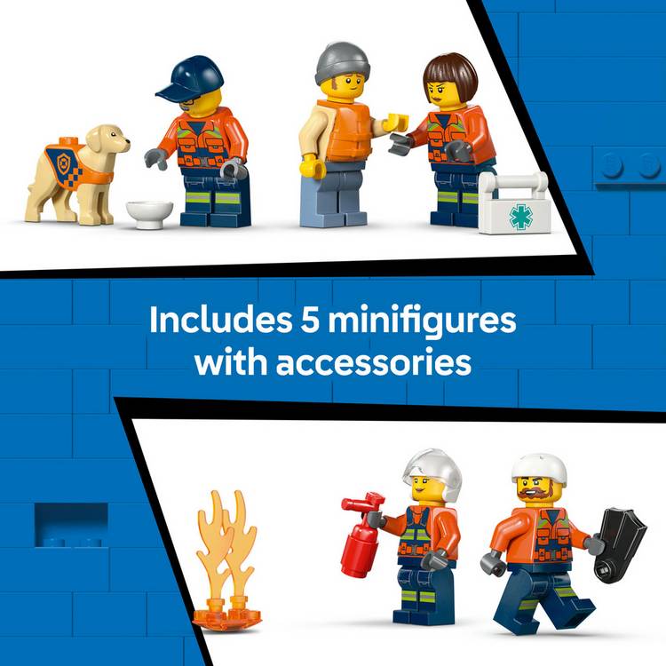 LEGO City Coast Guard rescue boat and helicopter toys, UK version