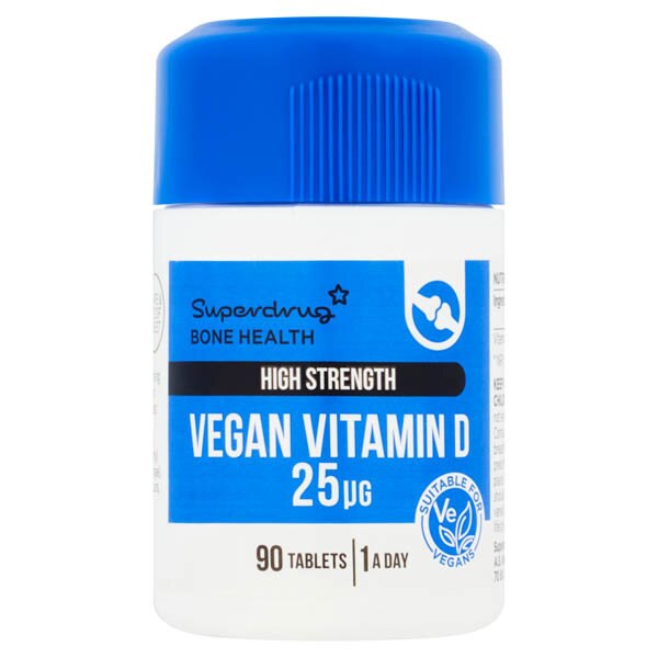 Superdrug Vegan Vitamin D 25µg 90s GOODS Superdrug