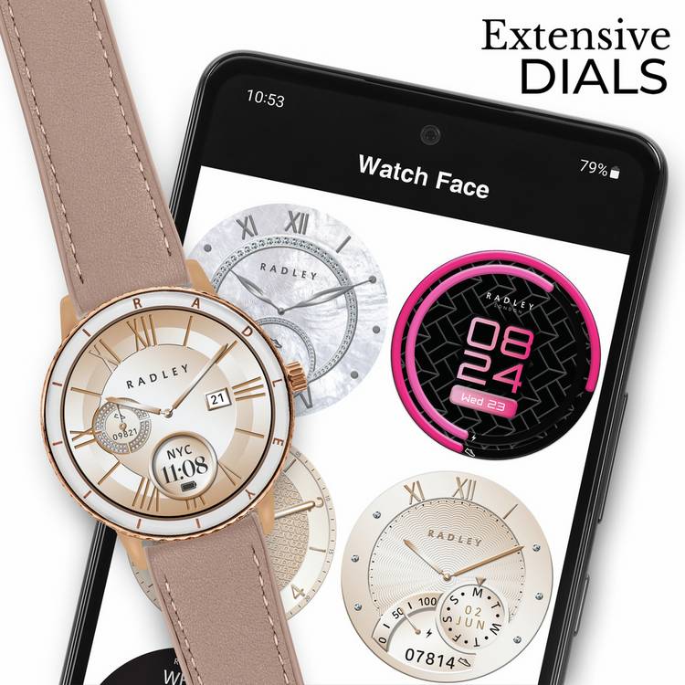 Radley Series 57 pink leather strap smartwatch - British product