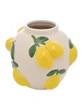 Widdop white ceramic vase with lemons - British product