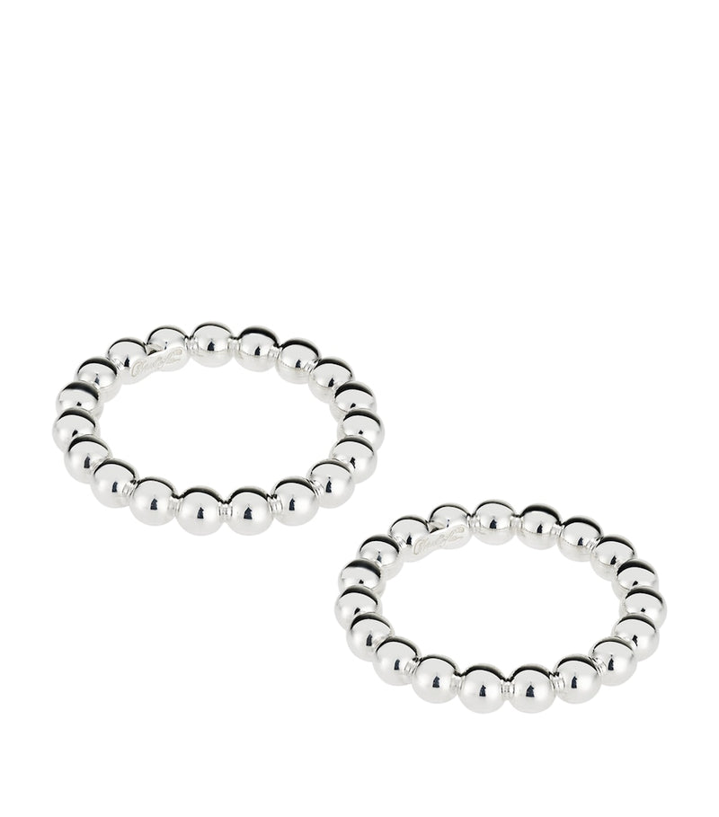 Christofle Perles napkin rings set of 2 silver-plated (British brand)