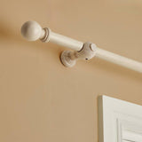 Argos Argos Home Wooden Ball Washed White Curtain Pole with Rings - 180cm- Buy online at McGrocer