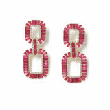 Argos Freedom Pink Crystal Link Drop Earrings- Buy online at McGrocer