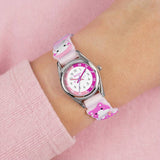 Tikkers kids 3D animal pink silicone strap watch (British brand)