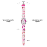 Tikkers kids 3D animal pink silicone strap watch (British brand)