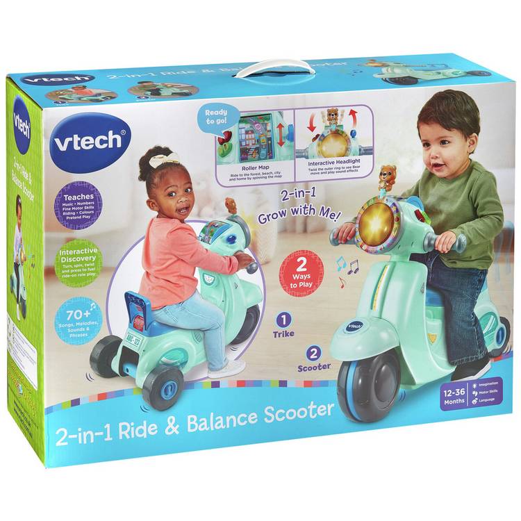 Vtech 2-in-1 ride and balance scooter for toddlers - British product