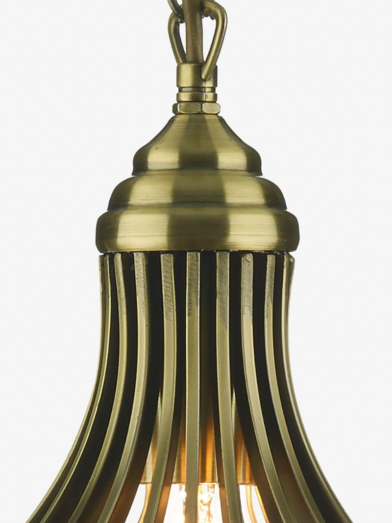 Dar Lighting Suri pendant antique brass 29cm - British product