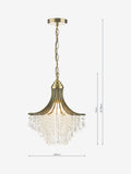 Dar Lighting Suri pendant antique brass 29cm - British product