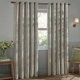 Wylder Grace Leaf floral eyelet curtains grey 229x137cm - British product