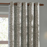 Wylder Grace Leaf floral eyelet curtains grey 229x137cm - British product
