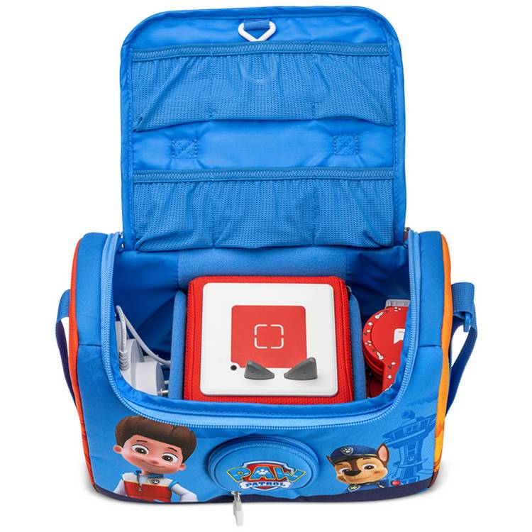 tonies PAW Patrol carry case with padded dividers and mesh pockets - British product