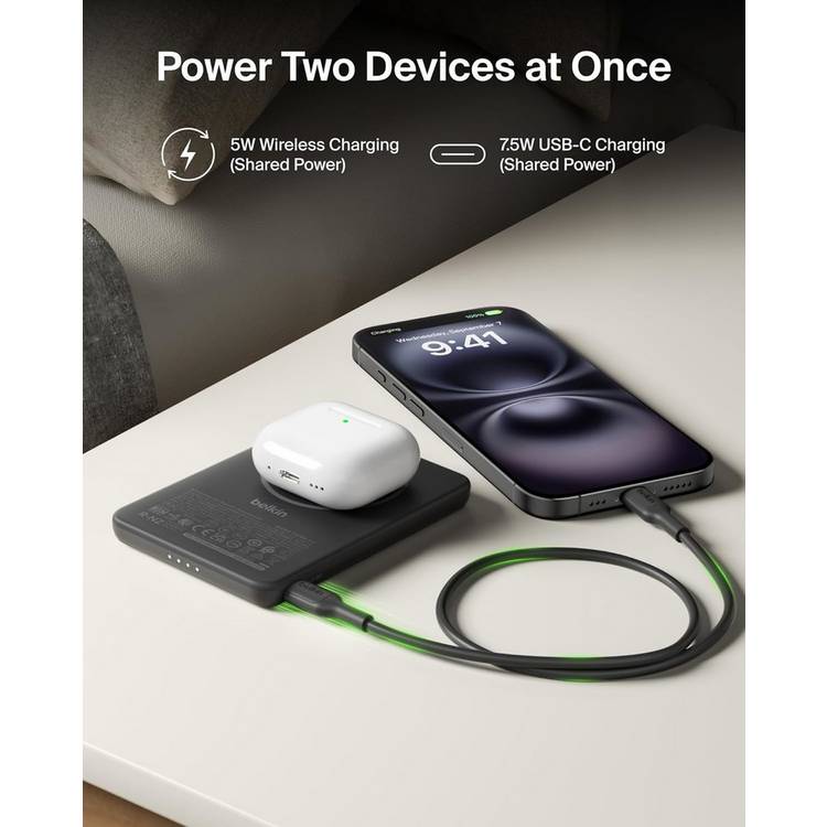 Belkin slimline magnetic portable power bank 5000mAh (British brand)