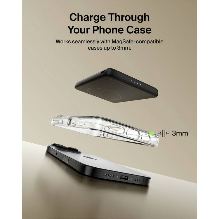 Belkin slimline magnetic portable power bank 5000mAh (British brand)
