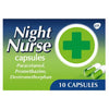 Night Nurse cold flu relief capsules 10-count, imported from the UK