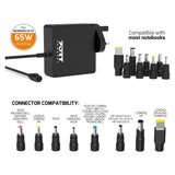 Port Connect Universal 65W Laptop Power Supply - British product