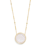 Harrods Jacquie Aiche Large Yellow Gold Diamond and Quartz Sunshine Necklace- Buy online at McGrocer