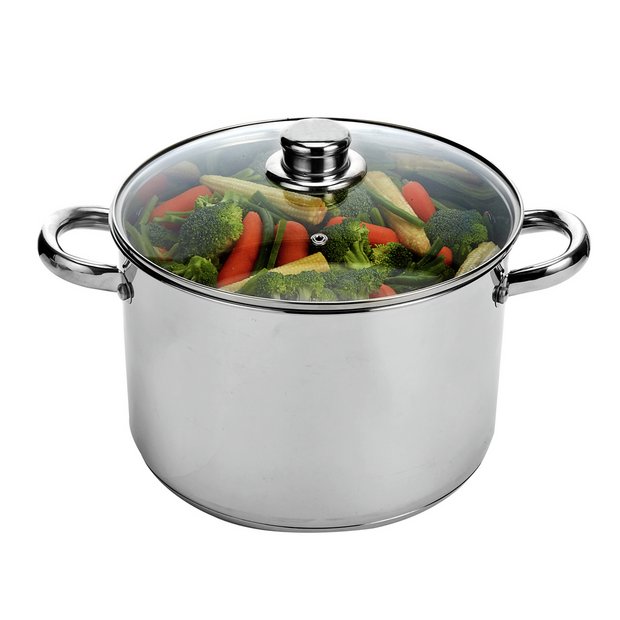 Argos Home stainless steel stock pot 11L - British product