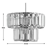 Argos Home Valencia Chrome 2 Tier lampshade 21.5cm (British brand)