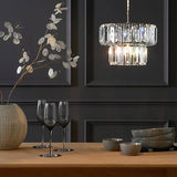 Argos Home Valencia Chrome 2 Tier lampshade 21.5cm (British brand)