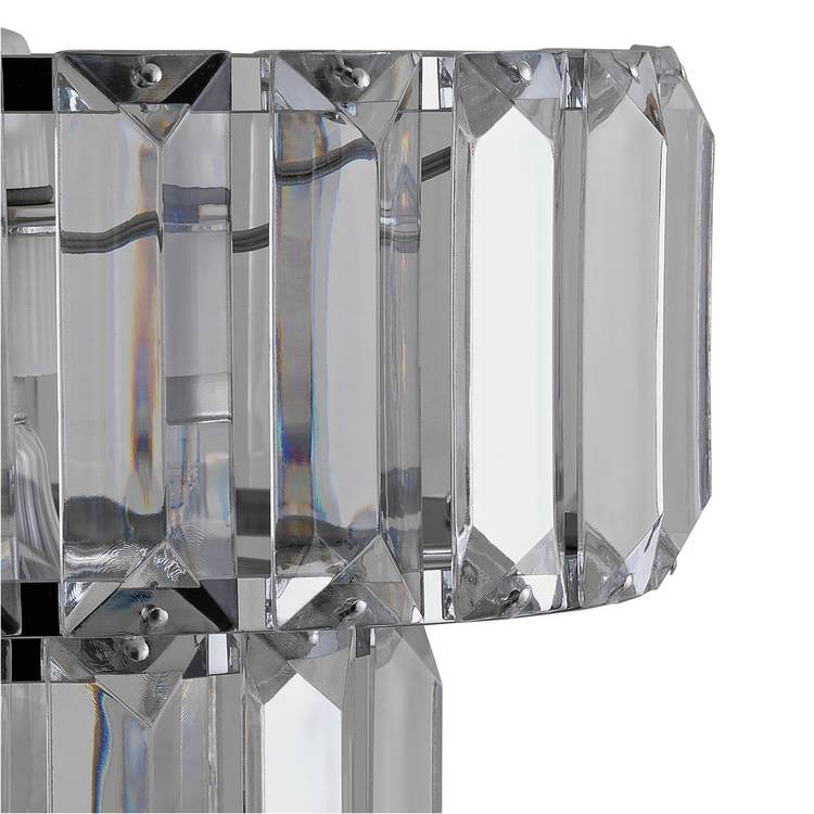 Argos Home Valencia Chrome 2 Tier lampshade 21.5cm (British brand)