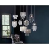 Argos Home Valencia Chrome 2 Tier lampshade 21.5cm (British brand)