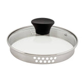 Habitat 18cm aluminium black lidded saucepan (British brand)