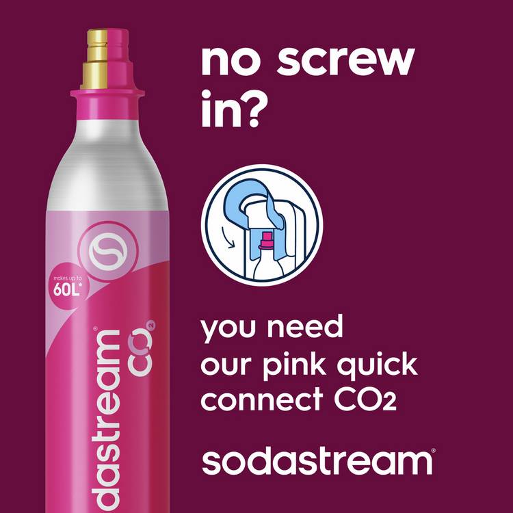 SodaStream gas cylinder 60L, UK version
