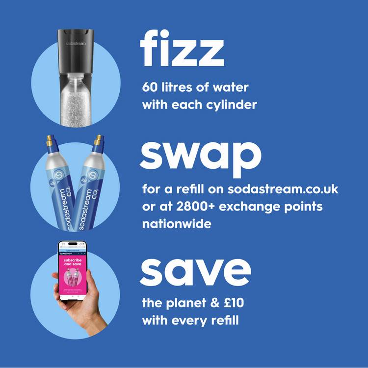 SodaStream gas cylinder 60L, UK version