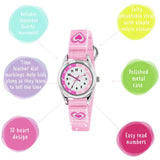 Tikkers kids watch set pink heart purse and necklace, UK version
