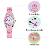 Tikkers kids watch set pink heart purse and necklace, UK version