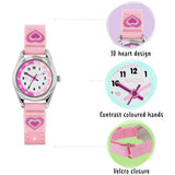 Tikkers kids watch set pink heart purse and necklace, UK version